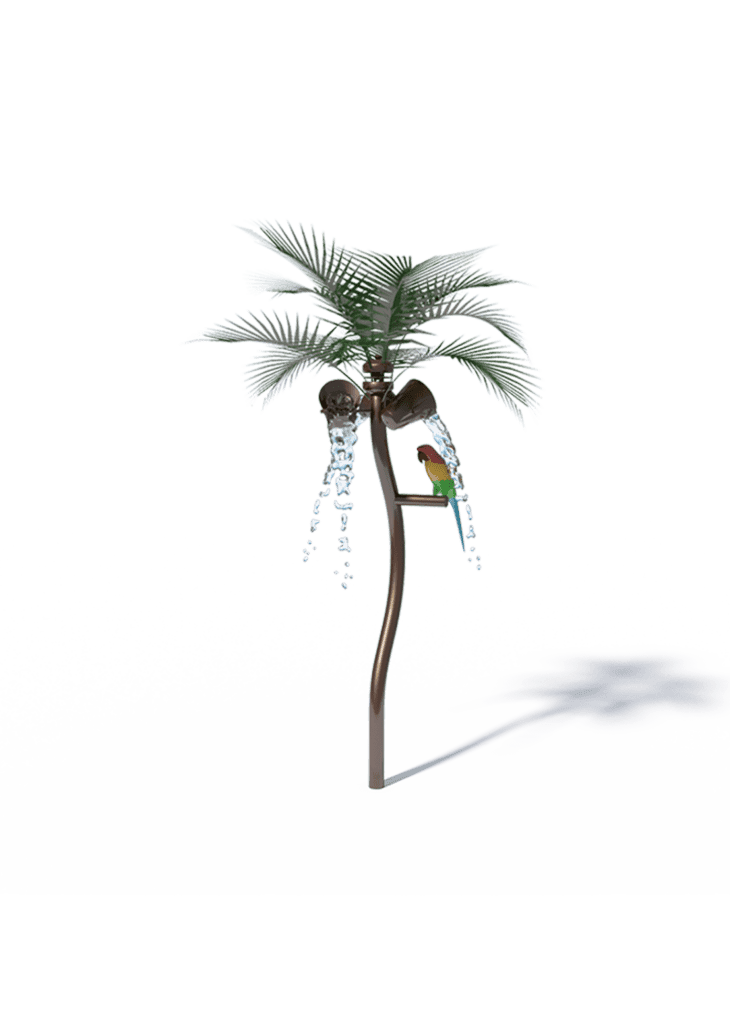 palm tree w dumping coconuts