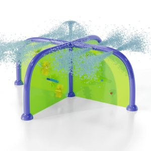 Splash Dynamics™ water play structure with water spraying